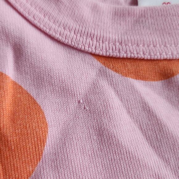 Hanna Andersson Short John Pajama Top Orange-Y In Pink Size 3 | 90 cm - Picture 7 of 7